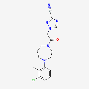 1-[2-[4-(3-Chloro-2-methylphenyl)-1,4-diazepan-1-yl]-2-oxoethyl]-1,2,4-triazole-3-carbonitrile