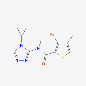 3-bromo-N-(4-cyclopropyl-1,2,4-triazol-3-yl)-4-methylthiophene-2-carboxamide