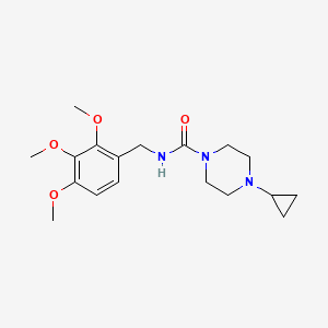 4-cyclopropyl-N-[(2,3,4-trimethoxyphenyl)methyl]piperazine-1-carboxamide