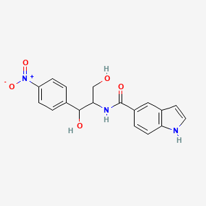 N-[1,3-dihydroxy-1-(4-nitrophenyl)propan-2-yl]-1H-indole-5-carboxamide