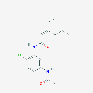 N-(5-acetamido-2-chlorophenyl)-3-propylhex-2-enamide