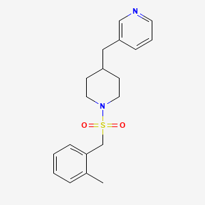 3-[[1-[(2-Methylphenyl)methylsulfonyl]piperidin-4-yl]methyl]pyridine