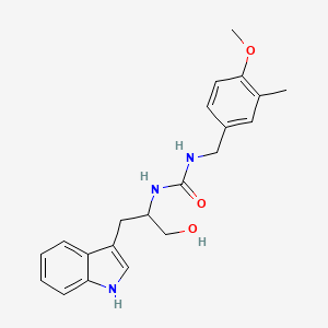 1-[1-hydroxy-3-(1H-indol-3-yl)propan-2-yl]-3-[(4-methoxy-3-methylphenyl)methyl]urea