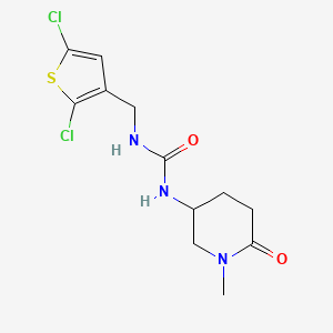 1-[(2,5-Dichlorothiophen-3-yl)methyl]-3-(1-methyl-6-oxopiperidin-3-yl)urea