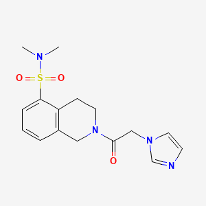 2-(2-imidazol-1-ylacetyl)-N,N-dimethyl-3,4-dihydro-1H-isoquinoline-5-sulfonamide