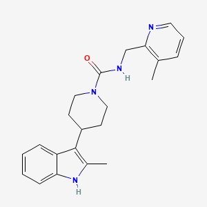 4-(2-methyl-1H-indol-3-yl)-N-[(3-methylpyridin-2-yl)methyl]piperidine-1-carboxamide