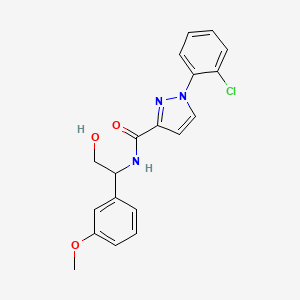 1-(2-chlorophenyl)-N-[2-hydroxy-1-(3-methoxyphenyl)ethyl]pyrazole-3-carboxamide