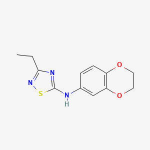 N-(2,3-dihydro-1,4-benzodioxin-6-yl)-3-ethyl-1,2,4-thiadiazol-5-amine