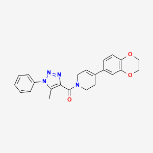 [4-(2,3-dihydro-1,4-benzodioxin-6-yl)-3,6-dihydro-2H-pyridin-1-yl]-(5-methyl-1-phenyltriazol-4-yl)methanone