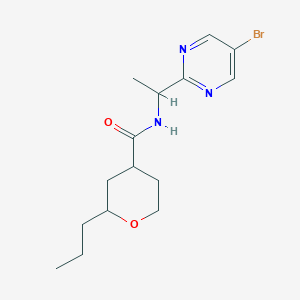 N-[1-(5-bromopyrimidin-2-yl)ethyl]-2-propyloxane-4-carboxamide