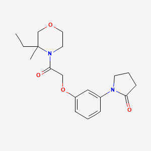 1-[3-[2-(3-Ethyl-3-methylmorpholin-4-yl)-2-oxoethoxy]phenyl]pyrrolidin-2-one