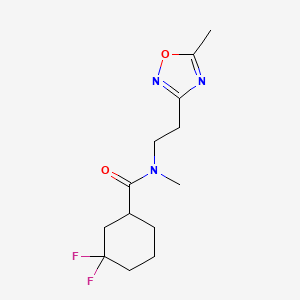 3,3-difluoro-N-methyl-N-[2-(5-methyl-1,2,4-oxadiazol-3-yl)ethyl]cyclohexane-1-carboxamide