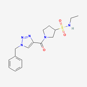 1-(1-benzyltriazole-4-carbonyl)-N-ethylpyrrolidine-3-sulfonamide