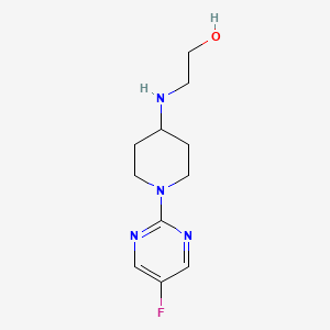 molecular formula C11H17FN4O B7058319 2-[[1-(5-Fluoropyrimidin-2-yl)piperidin-4-yl]amino]ethanol 