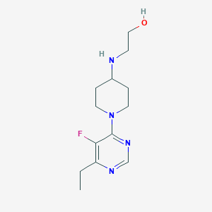 molecular formula C13H21FN4O B7058325 2-[[1-(6-Ethyl-5-fluoropyrimidin-4-yl)piperidin-4-yl]amino]ethanol 