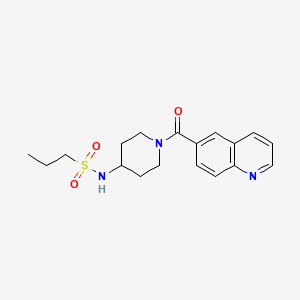 N-[1-(quinoline-6-carbonyl)piperidin-4-yl]propane-1-sulfonamide