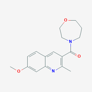 molecular formula C17H20N2O3 B7058367 (7-Methoxy-2-methylquinolin-3-yl)-(1,4-oxazepan-4-yl)methanone 