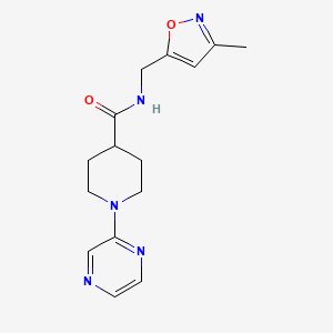 N-[(3-methyl-1,2-oxazol-5-yl)methyl]-1-pyrazin-2-ylpiperidine-4-carboxamide