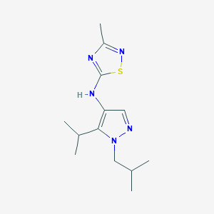 3-methyl-N-[1-(2-methylpropyl)-5-propan-2-ylpyrazol-4-yl]-1,2,4-thiadiazol-5-amine