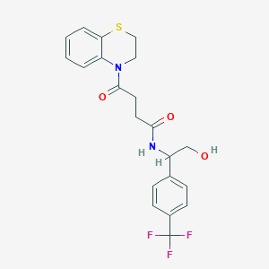 4-(2,3-dihydro-1,4-benzothiazin-4-yl)-N-[2-hydroxy-1-[4-(trifluoromethyl)phenyl]ethyl]-4-oxobutanamide