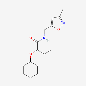 2-cyclohexyloxy-N-[(3-methyl-1,2-oxazol-5-yl)methyl]butanamide