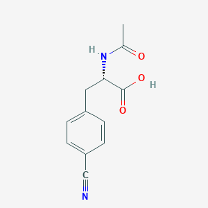 molecular formula C12H12N2O3 B070584 (S)-2-Acetamido-3-(4-cyanophenyl)propanoic acid CAS No. 193270-06-3