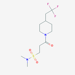 N,N-dimethyl-3-oxo-3-[4-(2,2,2-trifluoroethyl)piperidin-1-yl]propane-1-sulfonamide