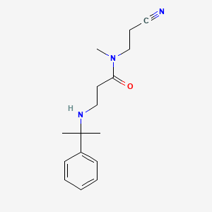 molecular formula C16H23N3O B7058413 N-(2-cyanoethyl)-N-methyl-3-(2-phenylpropan-2-ylamino)propanamide 