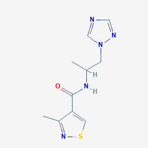 3-methyl-N-[1-(1,2,4-triazol-1-yl)propan-2-yl]-1,2-thiazole-4-carboxamide