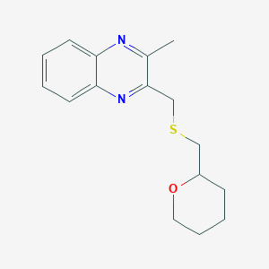 2-Methyl-3-(oxan-2-ylmethylsulfanylmethyl)quinoxaline