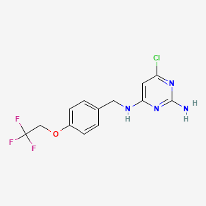 6-chloro-4-N-[[4-(2,2,2-trifluoroethoxy)phenyl]methyl]pyrimidine-2,4-diamine