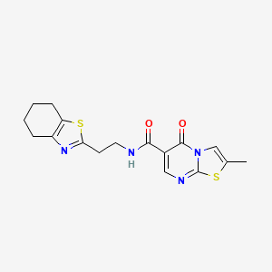 2-methyl-5-oxo-N-[2-(4,5,6,7-tetrahydro-1,3-benzothiazol-2-yl)ethyl]-[1,3]thiazolo[3,2-a]pyrimidine-6-carboxamide