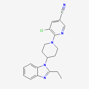 5-Chloro-6-[4-(2-ethylbenzimidazol-1-yl)piperidin-1-yl]pyridine-3-carbonitrile