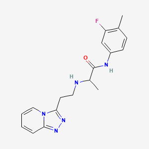 N-(3-fluoro-4-methylphenyl)-2-[2-([1,2,4]triazolo[4,3-a]pyridin-3-yl)ethylamino]propanamide