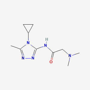 molecular formula C10H17N5O B7058479 N-(4-cyclopropyl-5-methyl-1,2,4-triazol-3-yl)-2-(dimethylamino)acetamide 