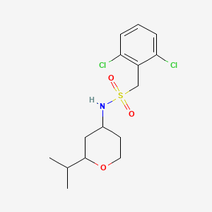 1-(2,6-dichlorophenyl)-N-(2-propan-2-yloxan-4-yl)methanesulfonamide