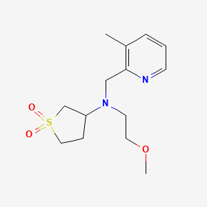 N-(2-methoxyethyl)-N-[(3-methylpyridin-2-yl)methyl]-1,1-dioxothiolan-3-amine