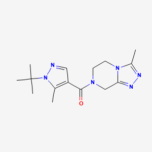 (1-tert-butyl-5-methylpyrazol-4-yl)-(3-methyl-6,8-dihydro-5H-[1,2,4]triazolo[4,3-a]pyrazin-7-yl)methanone