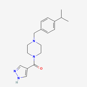 [4-[(4-propan-2-ylphenyl)methyl]piperazin-1-yl]-(1H-pyrazol-4-yl)methanone