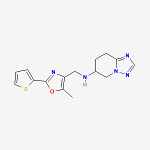 N-[(5-methyl-2-thiophen-2-yl-1,3-oxazol-4-yl)methyl]-5,6,7,8-tetrahydro-[1,2,4]triazolo[1,5-a]pyridin-6-amine