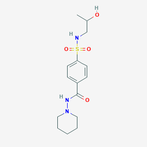 4-(2-hydroxypropylsulfamoyl)-N-piperidin-1-ylbenzamide