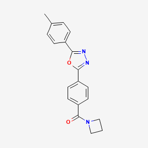 Azetidin-1-yl-[4-[5-(4-methylphenyl)-1,3,4-oxadiazol-2-yl]phenyl]methanone