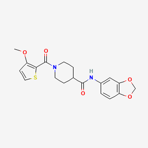 N-(1,3-benzodioxol-5-yl)-1-(3-methoxythiophene-2-carbonyl)piperidine-4-carboxamide