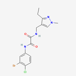 N'-(3-bromo-4-chlorophenyl)-N-[(3-ethyl-1-methylpyrazol-4-yl)methyl]oxamide