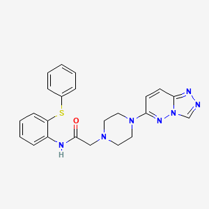 molecular formula C23H23N7OS B7058634 N-(2-phenylsulfanylphenyl)-2-[4-([1,2,4]triazolo[4,3-b]pyridazin-6-yl)piperazin-1-yl]acetamide 