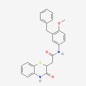 N-(3-benzyl-4-methoxyphenyl)-2-(3-oxo-4H-1,4-benzothiazin-2-yl)acetamide