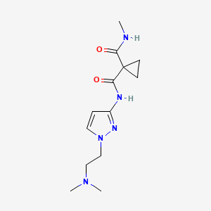 1-N'-[1-[2-(dimethylamino)ethyl]pyrazol-3-yl]-1-N-methylcyclopropane-1,1-dicarboxamide