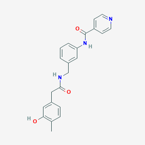 N-[3-[[[2-(3-hydroxy-4-methylphenyl)acetyl]amino]methyl]phenyl]pyridine-4-carboxamide