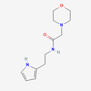 molecular formula C12H19N3O2 B7058652 2-morpholin-4-yl-N-[2-(1H-pyrrol-2-yl)ethyl]acetamide 