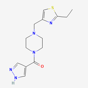 [4-[(2-ethyl-1,3-thiazol-4-yl)methyl]piperazin-1-yl]-(1H-pyrazol-4-yl)methanone